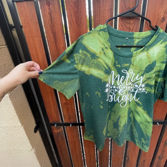 Merry & Bright Custom acid washed Women’s T-shirt - Picture 8 of 9